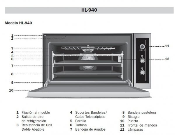 فر برقی توکار مدل HL 940 تکا | آشپزخانه پارسه