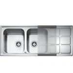 سینک توکار مدل CUADRO 2B STEEL زیگما | آشپزخانه پارسه