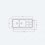 سینک توکار مدل CUADRO 2B STEEL زیگما | آشپزخانه پارسه