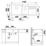 سینک توکار مدل NAYA 8S بلانکو | آشپزخانه پارسه