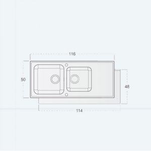 سینک توکار مدل Easy st square COVER زیگما