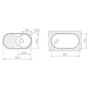سینک توکار مدل DR 80 1B 1D تکا